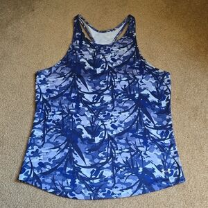 Under Armour Women's Blue Patterned Tank Top